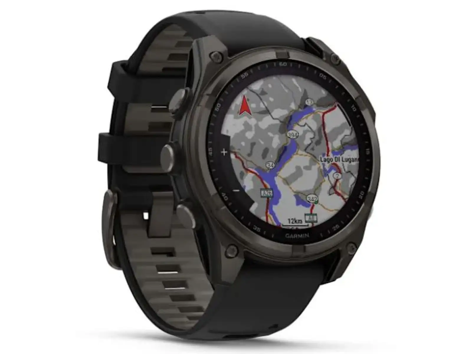 Garmin fenix 8 - 47 mm Solar Sapphire Smartwatch Carbon Gray DLC Titanium Black/Gray