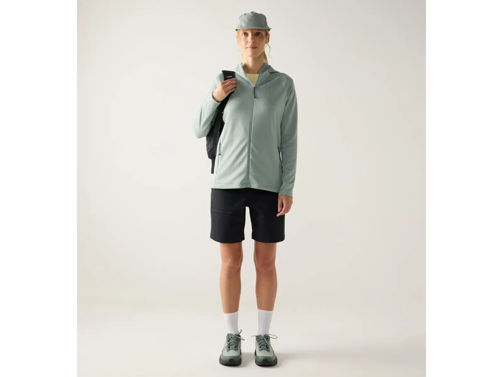 Haglöfs Korp Mid Hood Damen Sweatshirt Dew Green