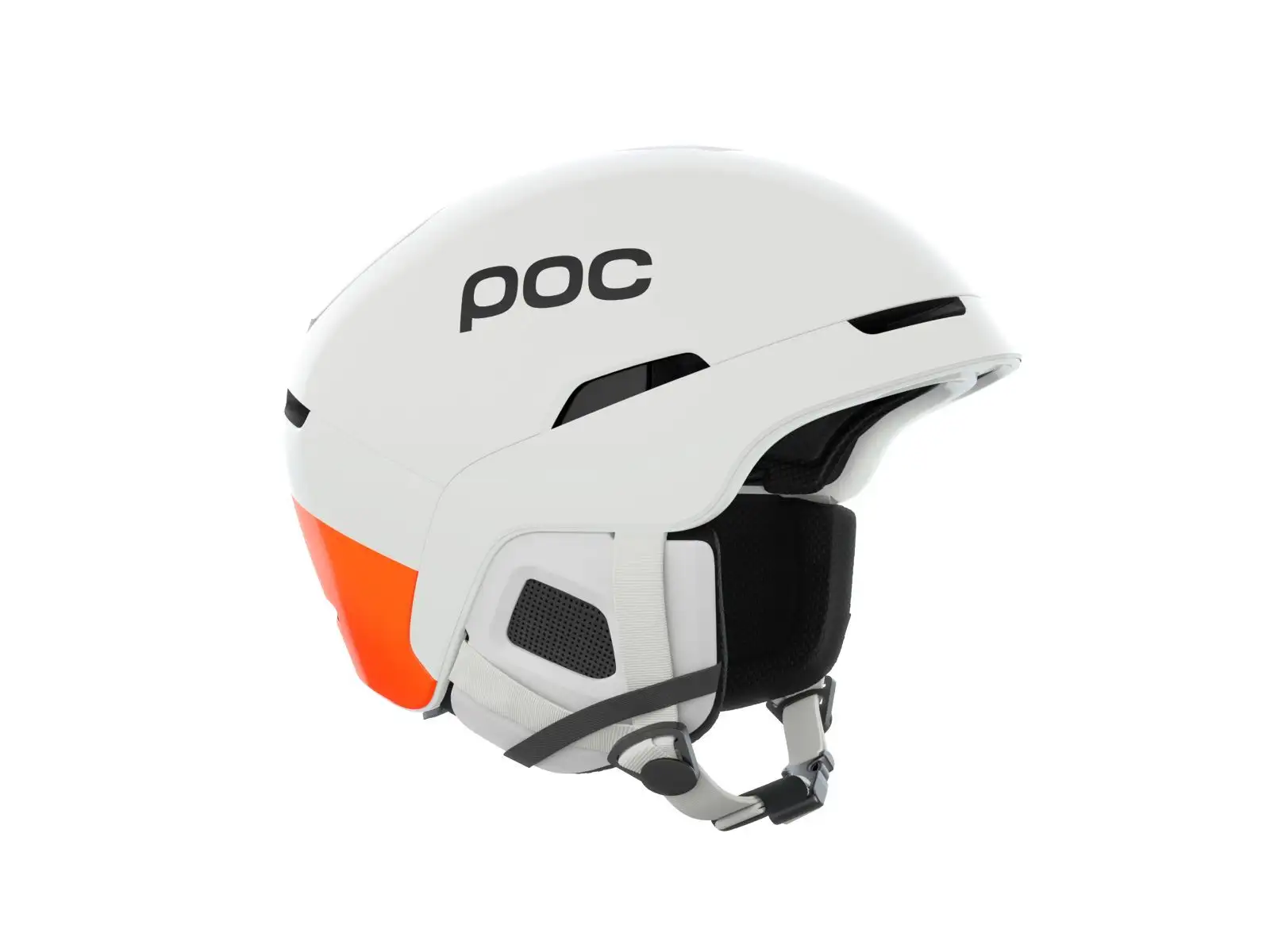 POC Obex MIPS Skihelm Hydrogen White/Fluorescent Orange