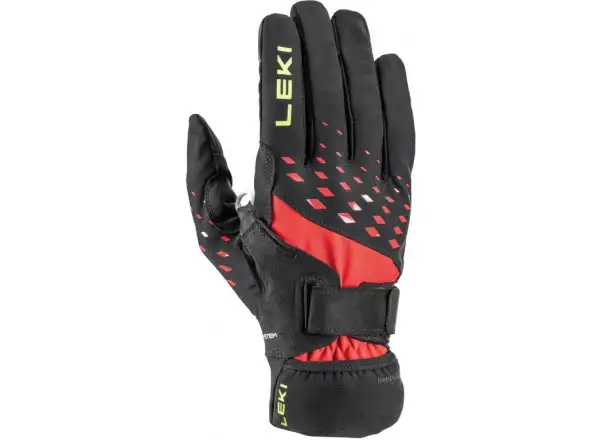 Leki Ultra Trail Storm Shark Laufhandschuhe Black/Red/Neon Yellow