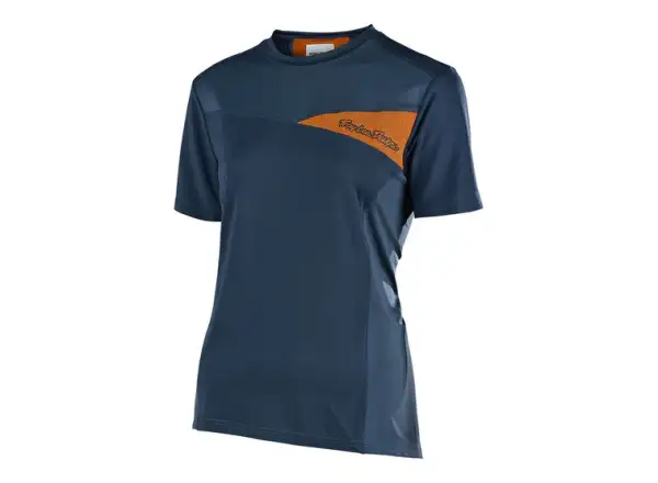 Troy Lee Designs Skyline Damen Kurzarmshirt Slate/Heather Bourbon