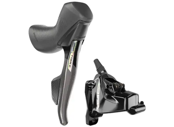 Sram Force eTap AXS HRD D2 Rechter Brems-/Schaltgriff & Flat Mount Bremssattel, Leitung 2000 mm