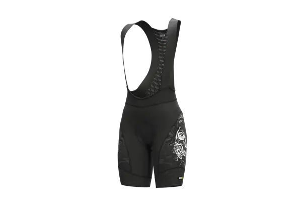 Alé PR-R Skull Lady Damen Shorts mit Polsterung und Latz Black