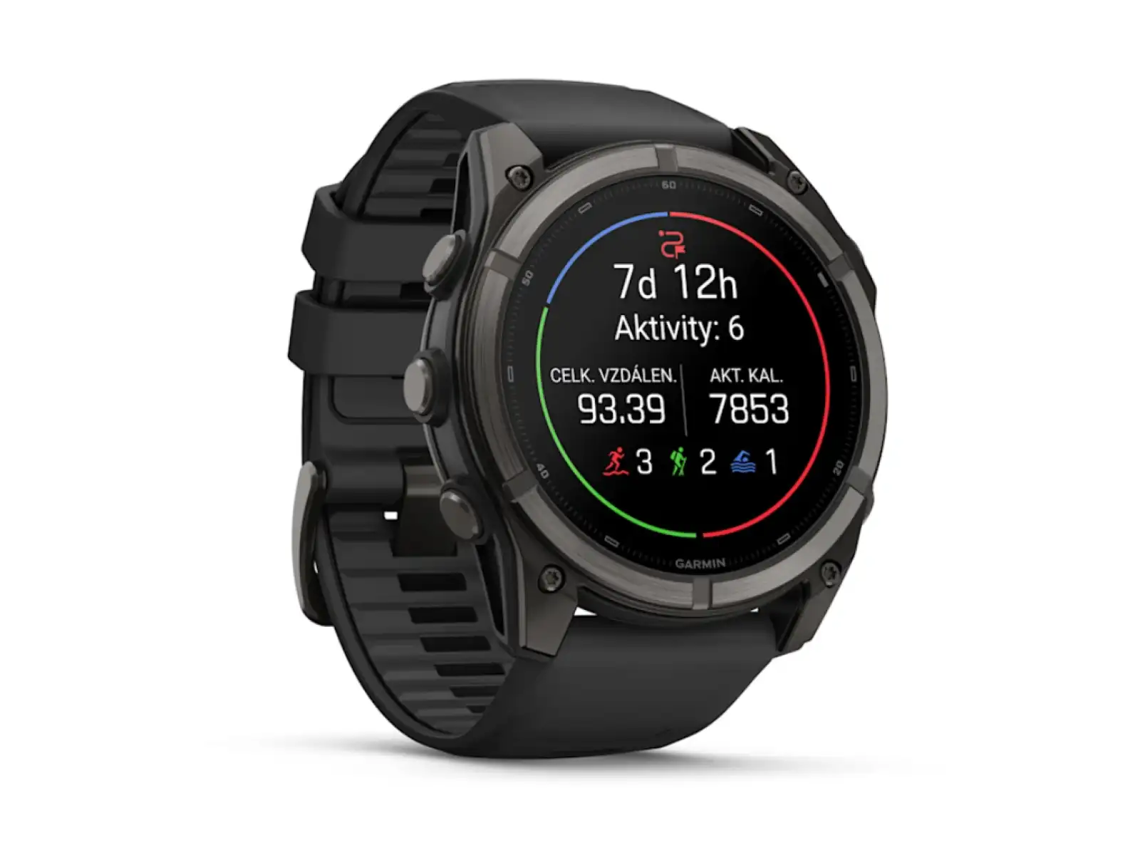 Garmin Fénix 9–51 mm Smartwatch Carbon gray DLC Titanium/Black