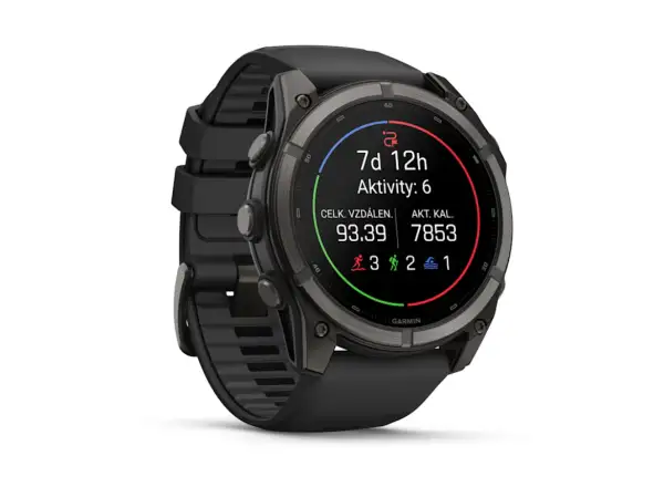 Garmin Fénix 9–51 mm Smartwatch Carbon gray DLC Titanium/Black
