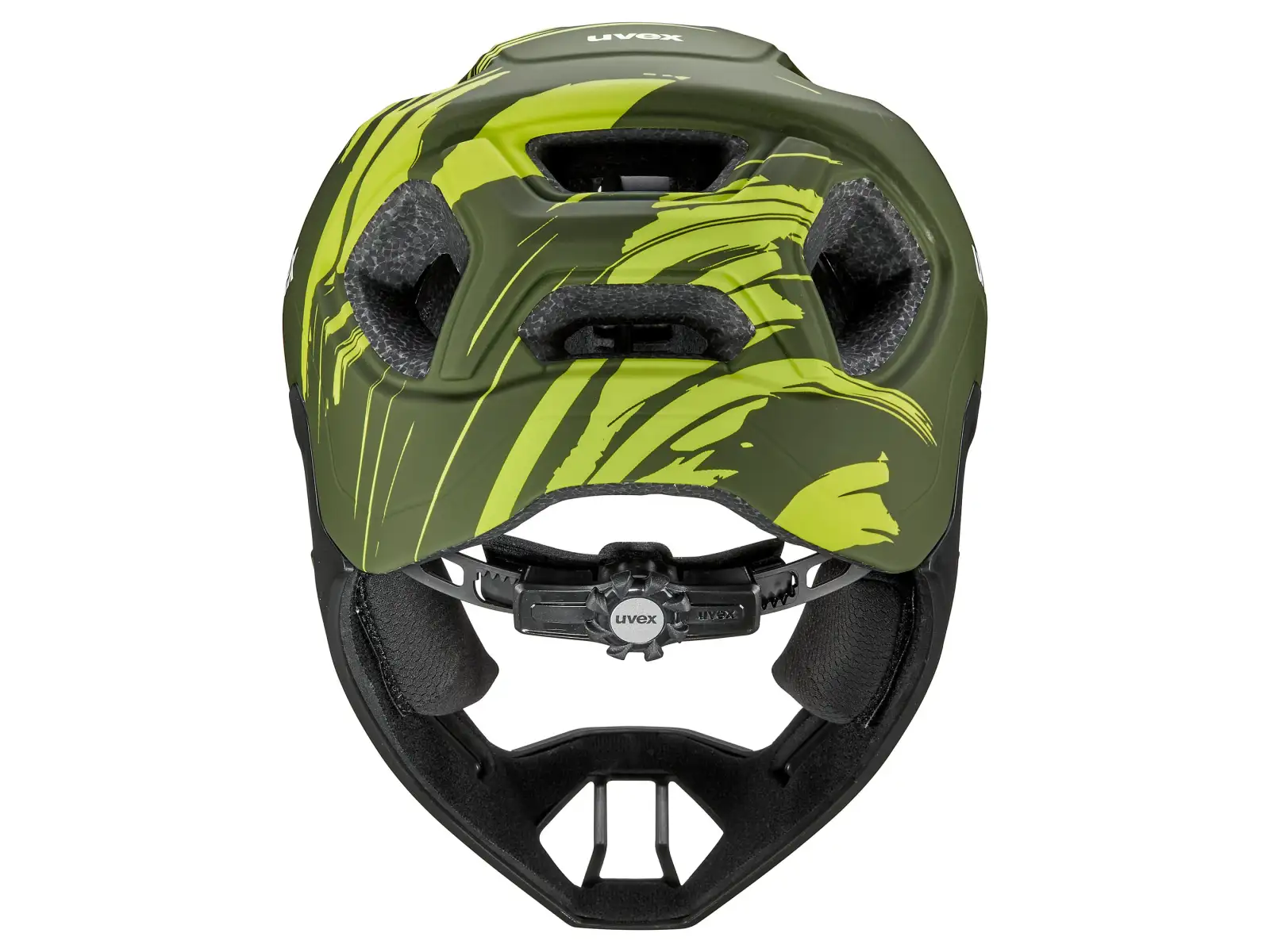 Uvex React JR Fullface MTB Helm Dark olive matt