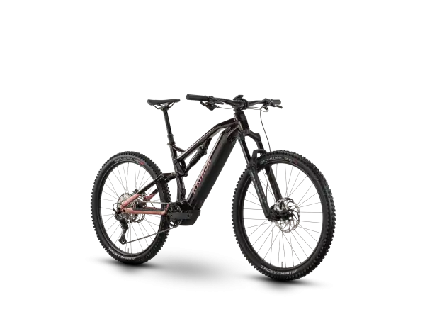 Raymon Trailray 150 Pro vollgefedertes E-Bike nebularred/pinky/black