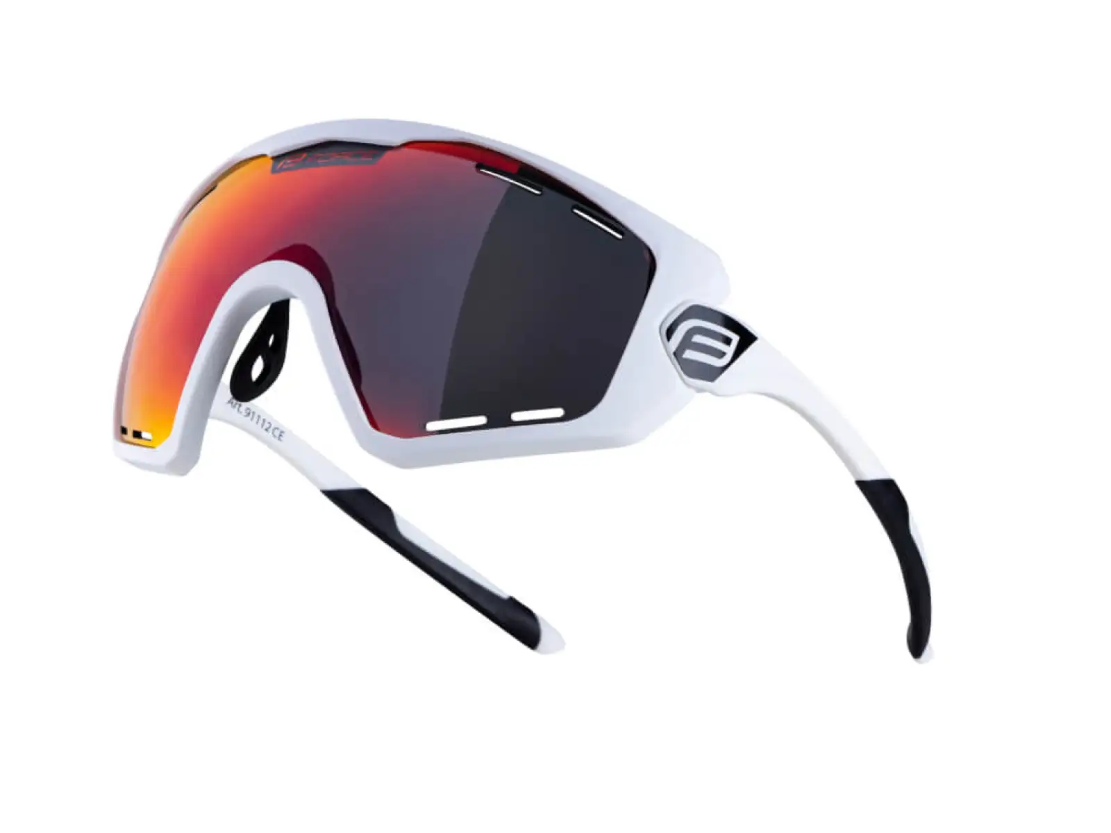 Force Ombro Plus Radbrille weiß/rot Gläser