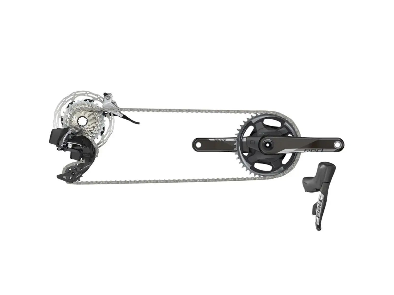 Sram Red AXS X1 HRD FM 6B 2P Elektronische Gruppe mit Bremsen
