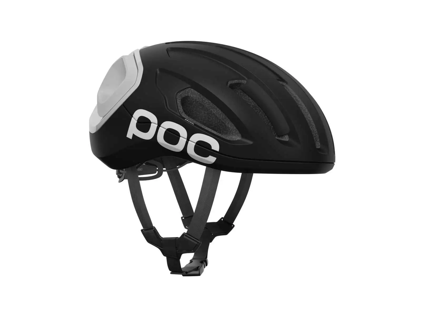 POC Amidal Rennradhelm Uranium Black Matt/Hydrogen White