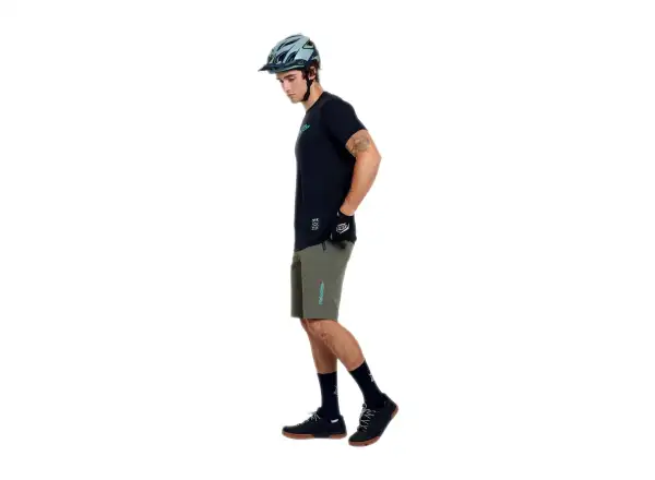 Troy Lee Designs Skyline Ride Herrentrikot Signature Black/Real Teal