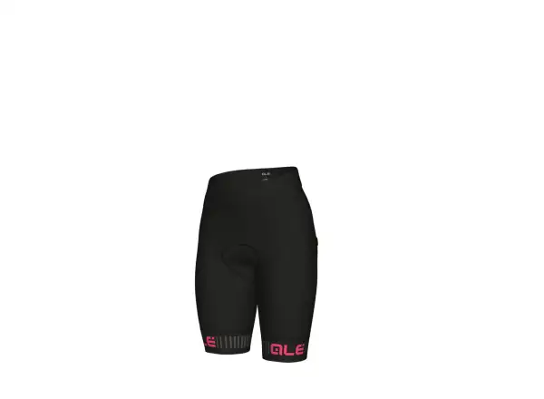 Alé Solid Traguardo Damen Shorts mit Polsterung Black/FluoPink