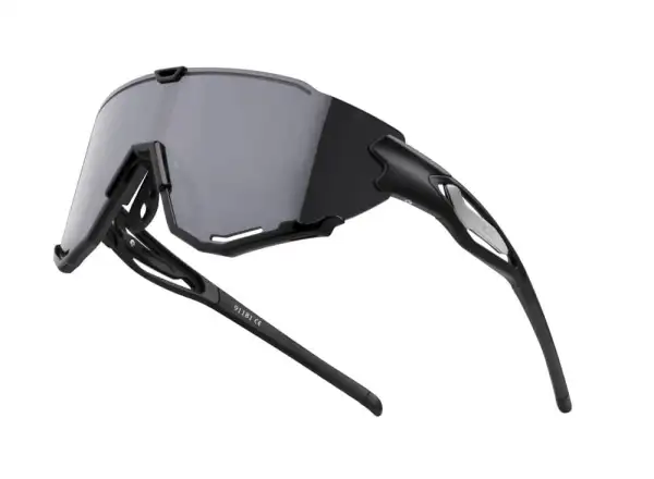 Force Creed Brille in Schwarz mit schwarzen verspiegelten Gläsern