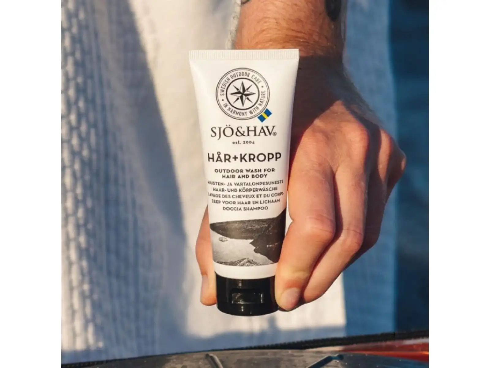 Sjö&Hav Outdoor-Seife universell – für Körper und Haare, biologisch abbaubar, 75 ml