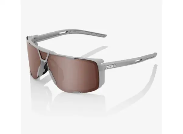 100% Eastcraft Brille Soft Tact Cool Grey/HiPER Crimson Silber Mirror Lens