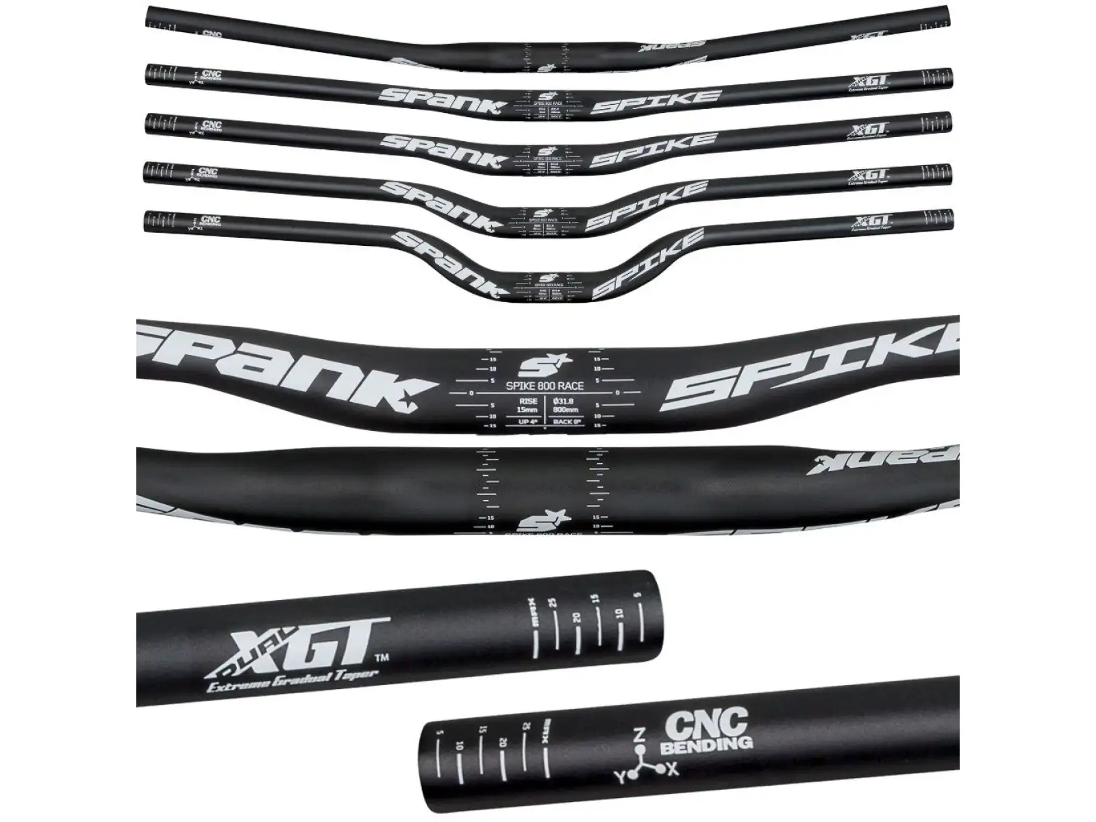 Spank SPIKE 800 Vibrocore Lenker 30R Schwarz Weiß