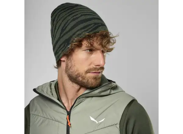 Salewa Sella Alpine Merino Crevasse Mütze Dark Olive