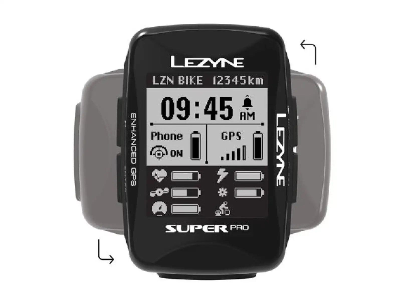 Lezyne Super Pro GPS Navigation schwarz