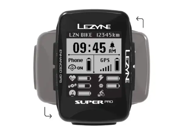 Lezyne Super Pro GPS Navigation schwarz