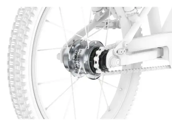 Woom 3 Eidechse Limette Automatik 16" Kinderfahrrad