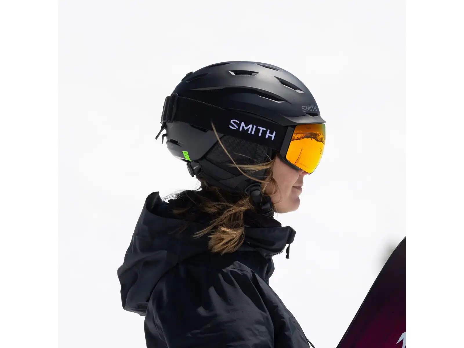 Smith I/O Mag Skibrille Black / ChromaPop Everyday Red Mirror (2 Scheiben)