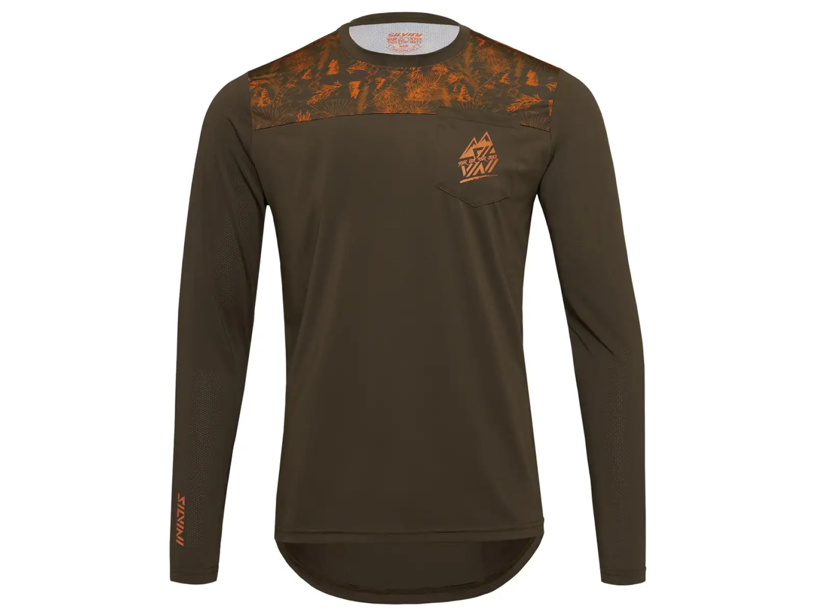 Silvini Ello Herrentrikot Langarm Olive/Orange