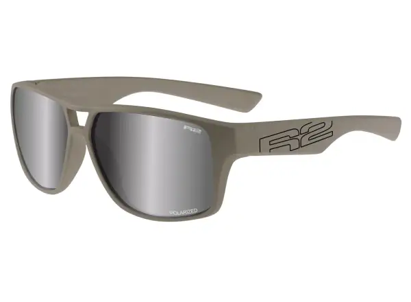 R2 Master Brille in mattem Grau mit polarisierenden grauen Gläsern.