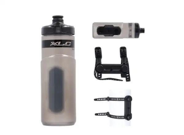 XLC WB-K07 Flasche 600 ml klar/grau + Uni-Basis
