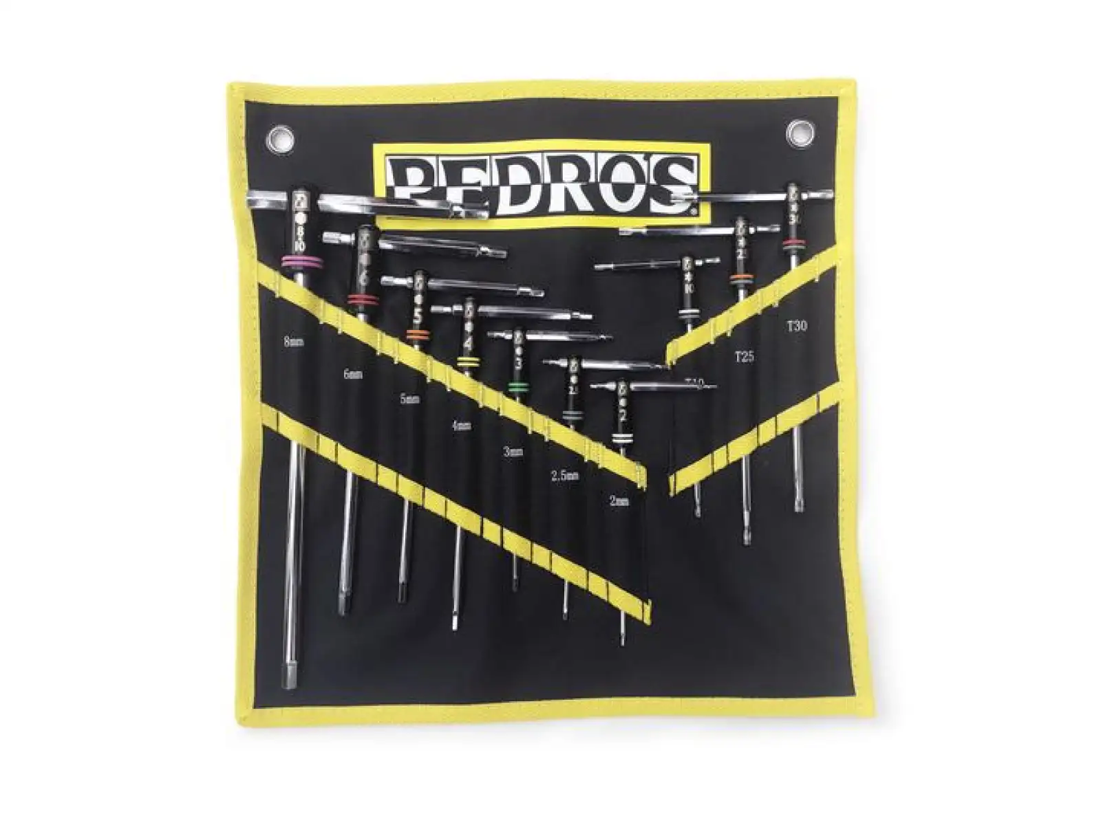 Pedros Master T-Griff Set II mit 10 sechseckigen und Torx-Schlüsseln inklusive Tasche.