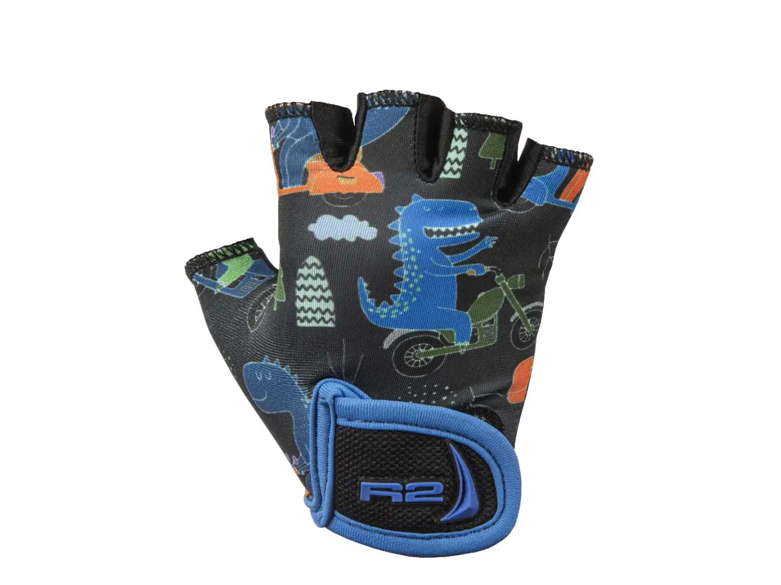 R2 Voska Kinder Fahrrad Handschuhe schwarz/blau