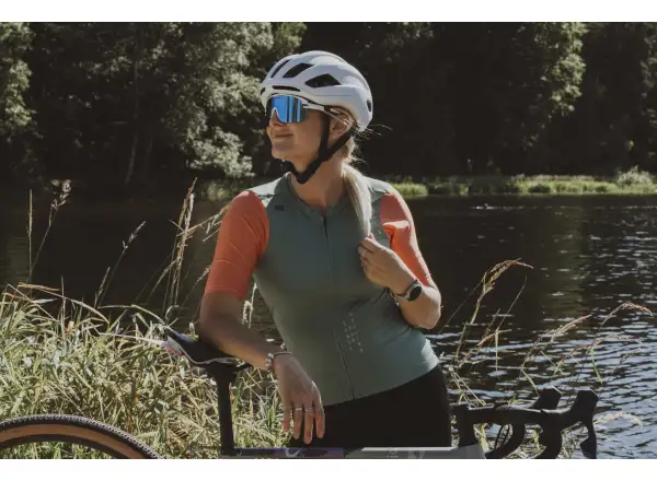 Force Epic Fahrradbrille weiß/blau photochromatisches Glas