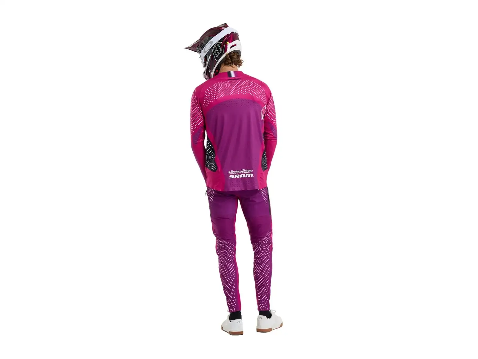 Troy Lee Designs x SRAM Sprint Ultra Herren Langarmtrikot Radioscape Fuchsia