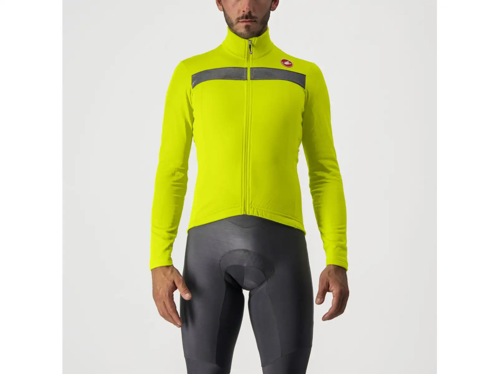 Castelli Puro 3 Herren Insulated Langarmtrikot electric lime/black reflex