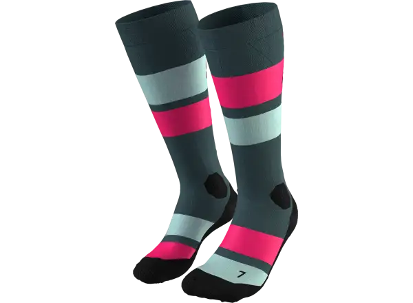 Dynafit Free Touring Graphic Skisocken Flamingo/Stripes