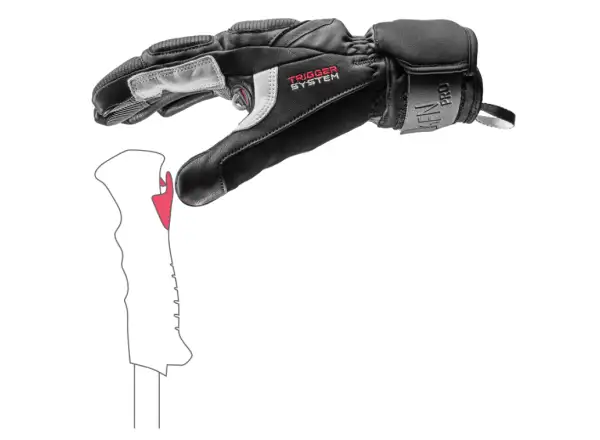 Leki Griffin Pro 3D Abfahrts-Handschuhe Black/White