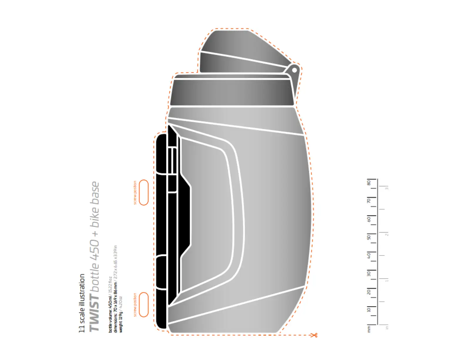 Fidlock Twist Set Dark Flasche 450 ml
