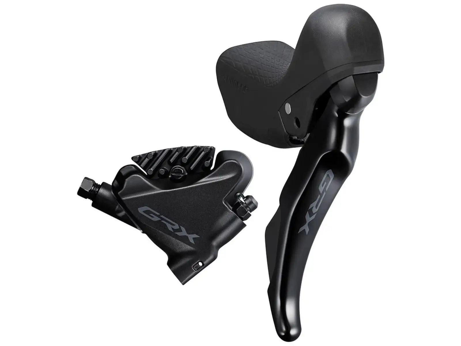Shimano GRX ST-RX400 / BR-RX400 10-fach Schalt-/Bremsgriff + Hinterer Flat Mount Bremssattel Polymer-Beläge mit Kühlung
