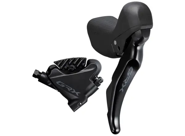 Shimano GRX ST-RX400 / BR-RX400 10-fach Schalt-/Bremsgriff + Hinterer Flat Mount Bremssattel Polymer-Beläge mit Kühlung