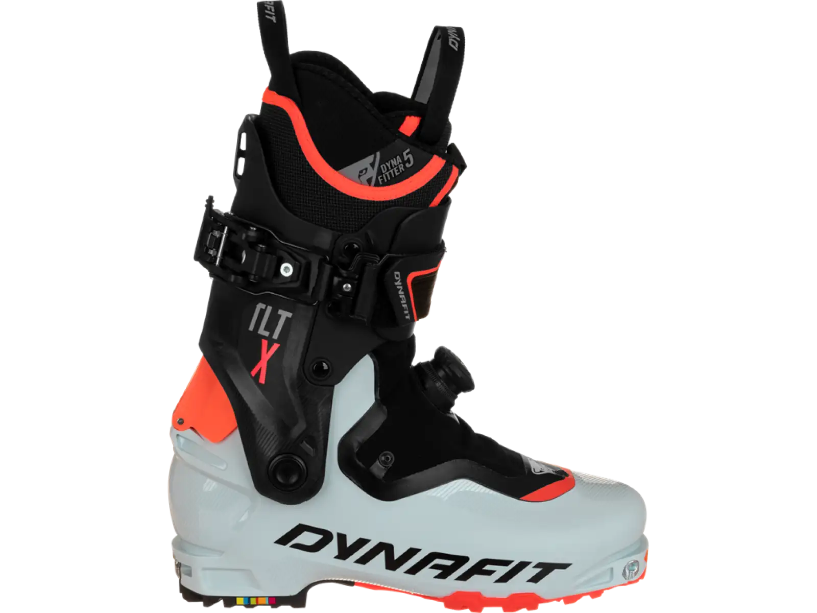Dynafit TLT X PU Damen Skitourenschuhe Puritan Gray/Fluo Coral