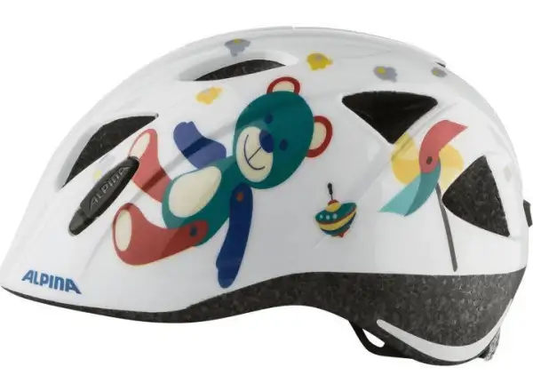 Alpina Ximo Kinderhelm weiß Bear Gloss