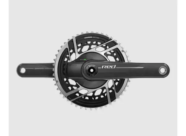 Sram Red E1 DUB Powermeter Straßenkurbeln mit 46/33 Zähnen.