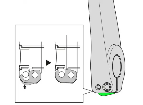 Shimano FC-M580 Sicherungsplatte für die Linke Kurbel
