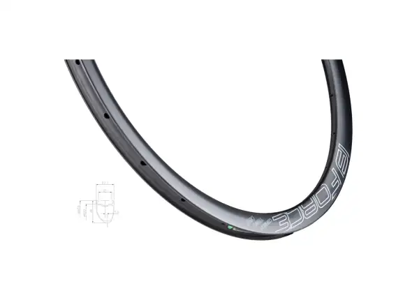 Force Karbon Disc Straßenfelge 35 mm aus 24 Löchern schwarz
