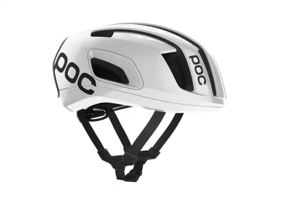 POC Cytal Rennradhelm Hydrogen White/Uranium Black Matt/Logo