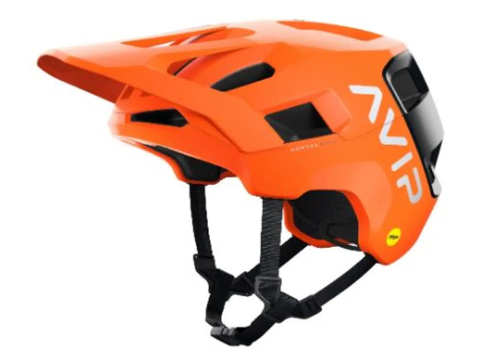 POC Kortal Race MIPS Helm Fluorescent Orange AVIP/Uranium Black Matt