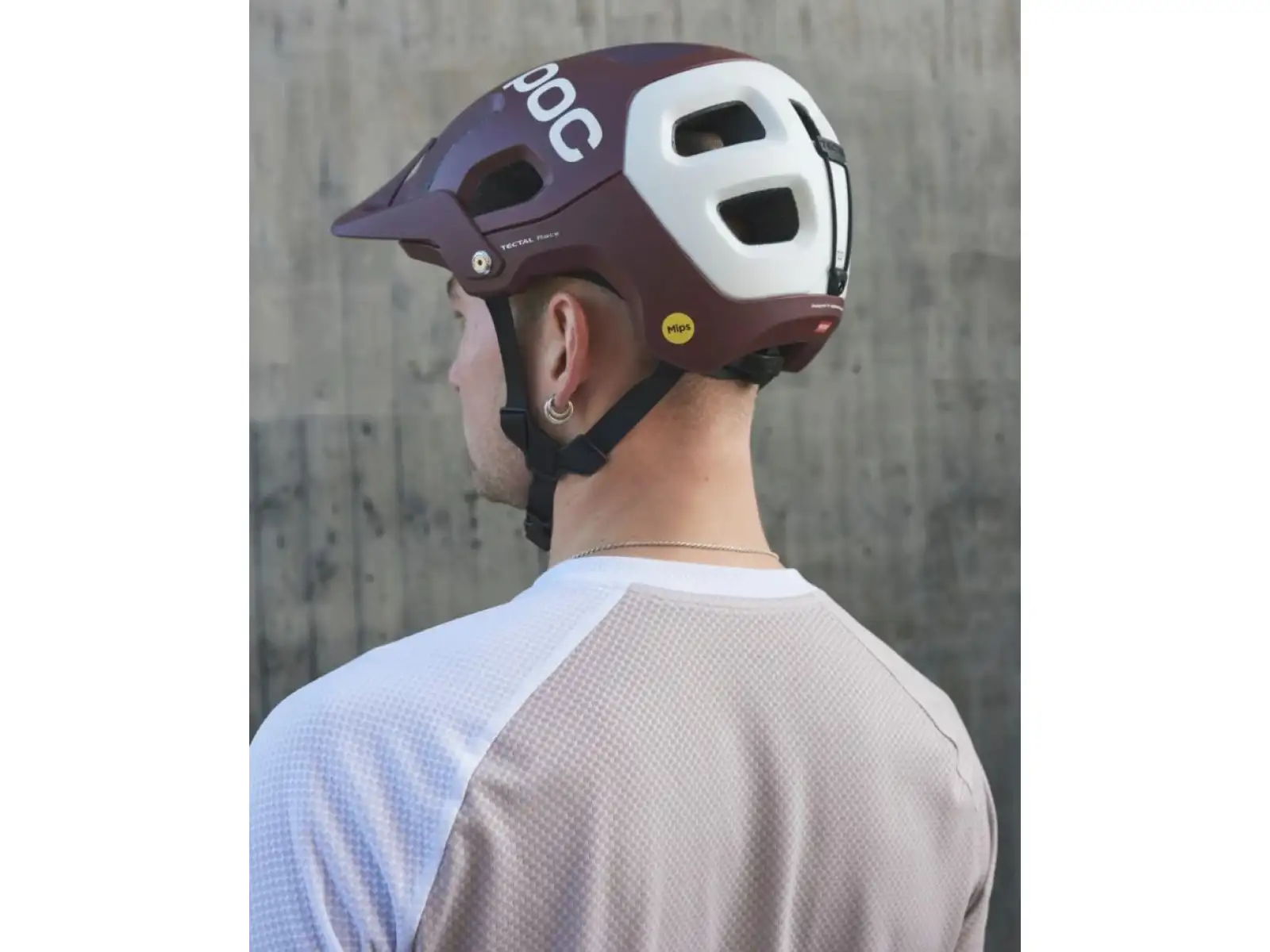 POC Tectal Race MIPS Helm Garnet Red/Hydrogen White Matt