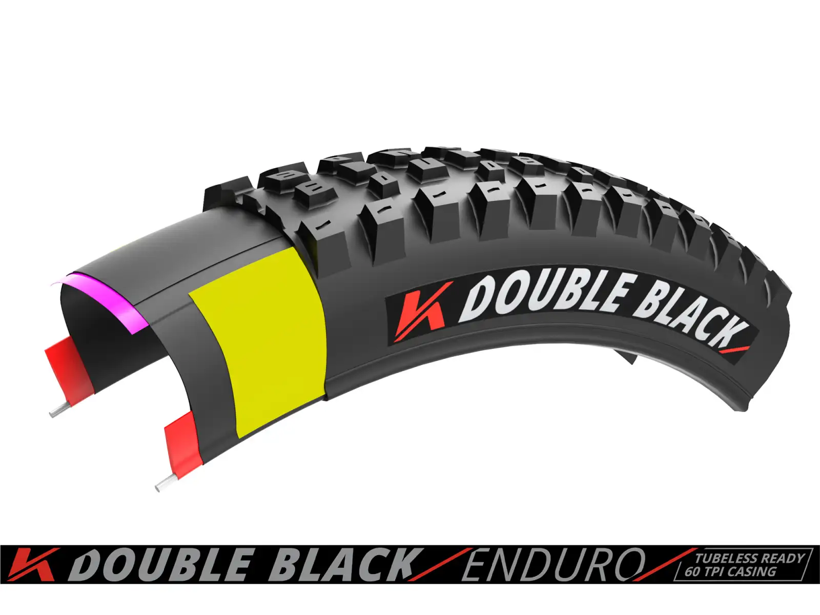 Kenda K-Series Double Black Trail 60TPI K-1265 TR 27,5x2,40" MTB Reifen Kevlar