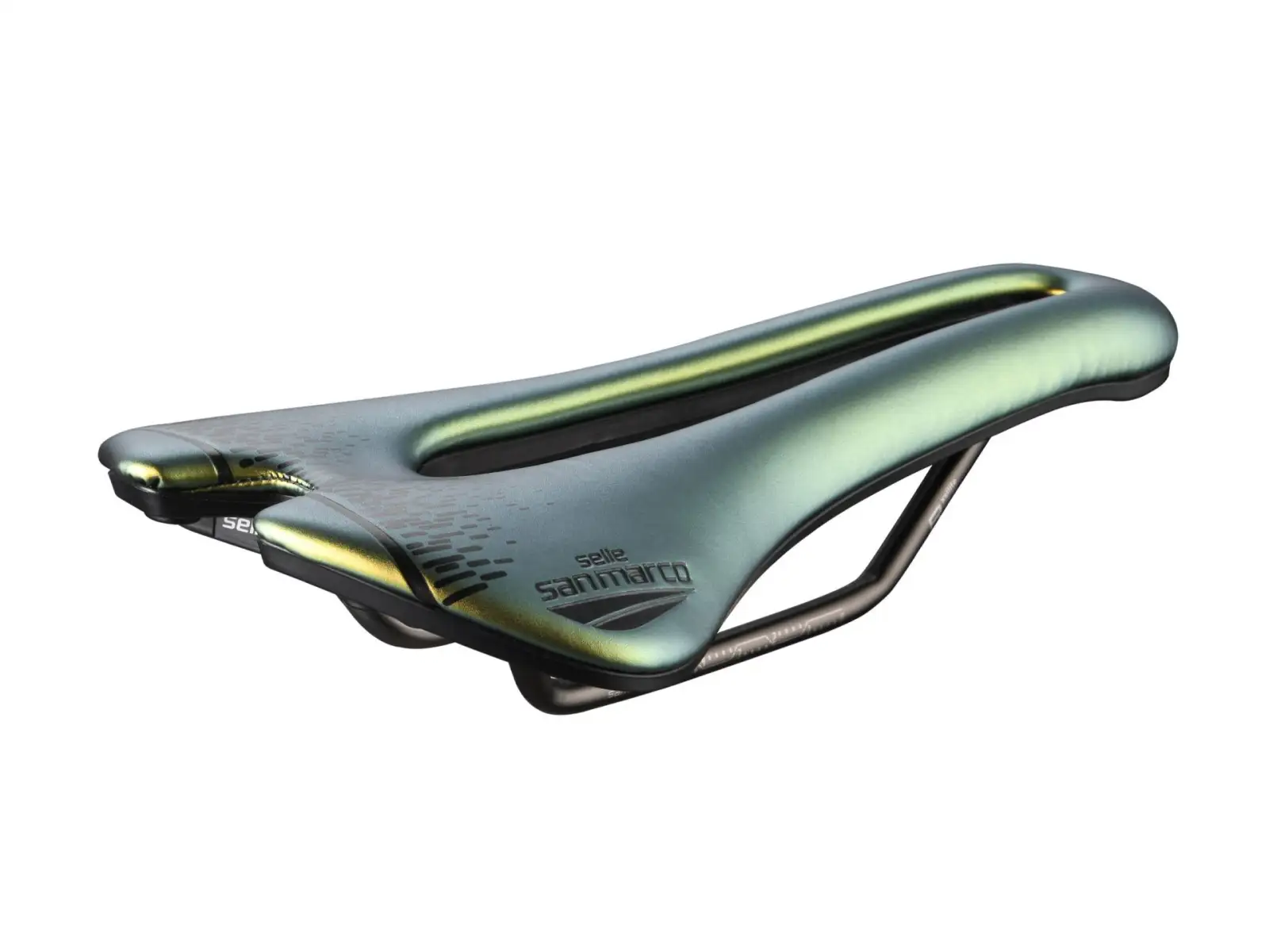 Selle San Marco Aspide Short Open-Fit Racing Wide Sattel Iridescent Gold