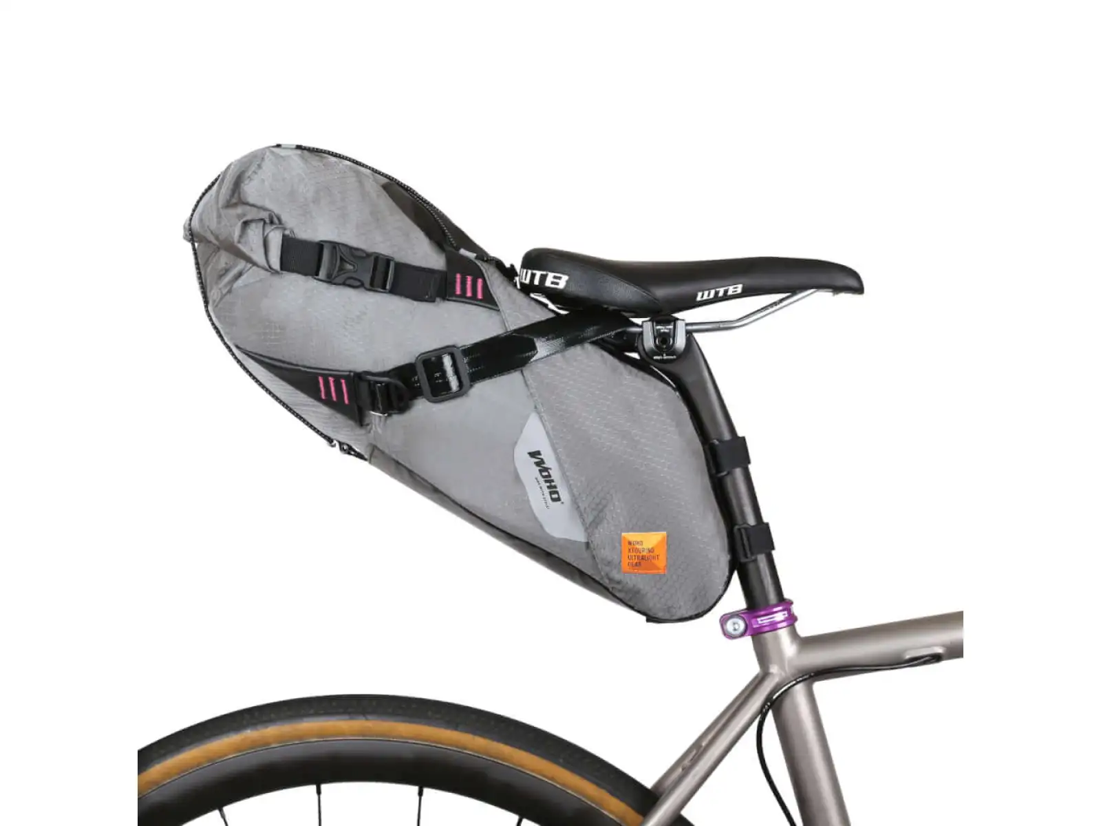 Woho X-Touring Dry Bag Satteltasche 8-12 l Honeycomb Iron grau Größe M.