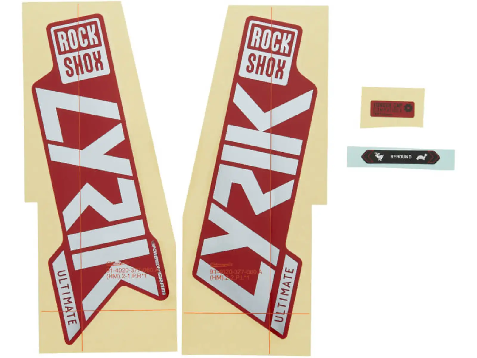 Rock Shox Decal Lyrik Ultimate 27,5"/29" Polar Foil / Gloss Red